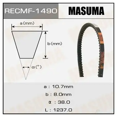 Ремень привода навесного оборудования, 10x1237 мм, 10x1237 мм MASUMA 1422885608 1490 CH A793