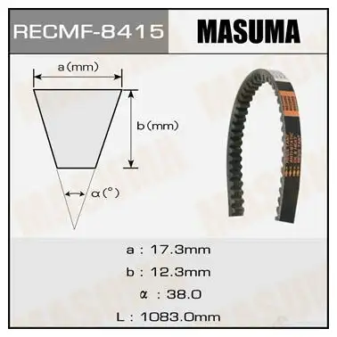 Ремень привода навесного оборудования, 17x1083 мм, 17x1083 мм MASUMA 8415 KT 3XA 1422885026 изображение 0