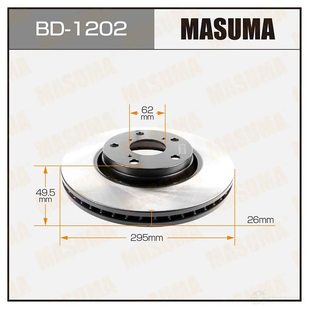 Диск тормозной MASUMA BD-1202 EHNL3R T 1422879326