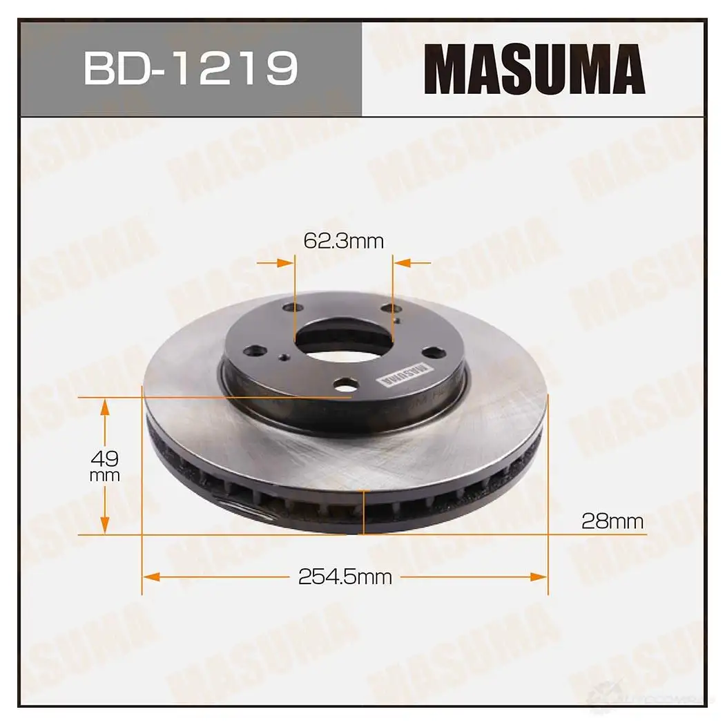 Диск тормозной MASUMA 5YX FMG 1420577649 BD-1219