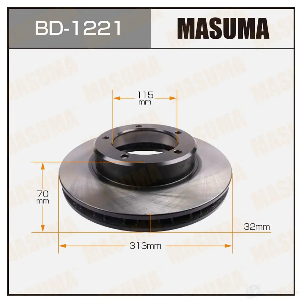 Диск тормозной MASUMA LO CXQ4T 1420577636 BD-1221