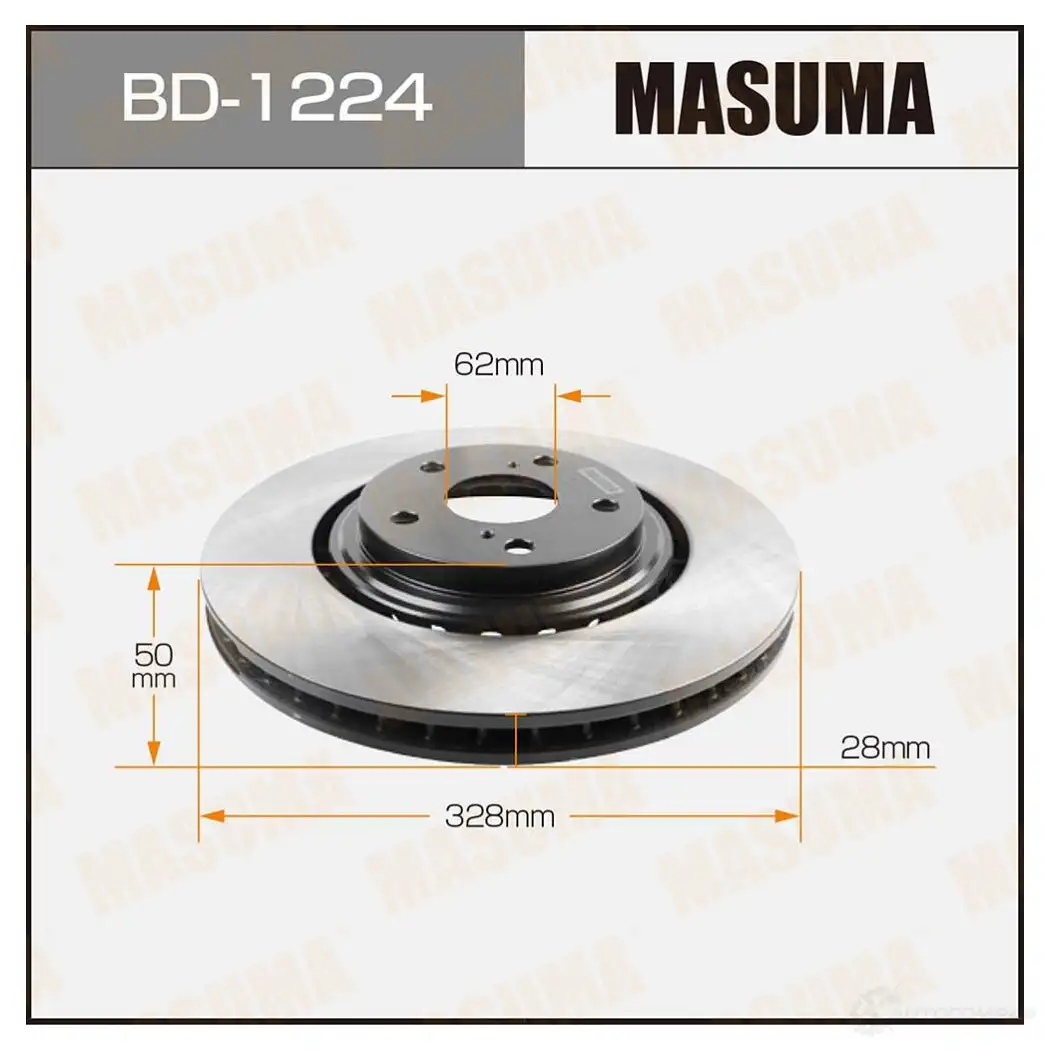 Диск тормозной MASUMA BD-1224 3IEYZ CC 1420577655 изображение 0