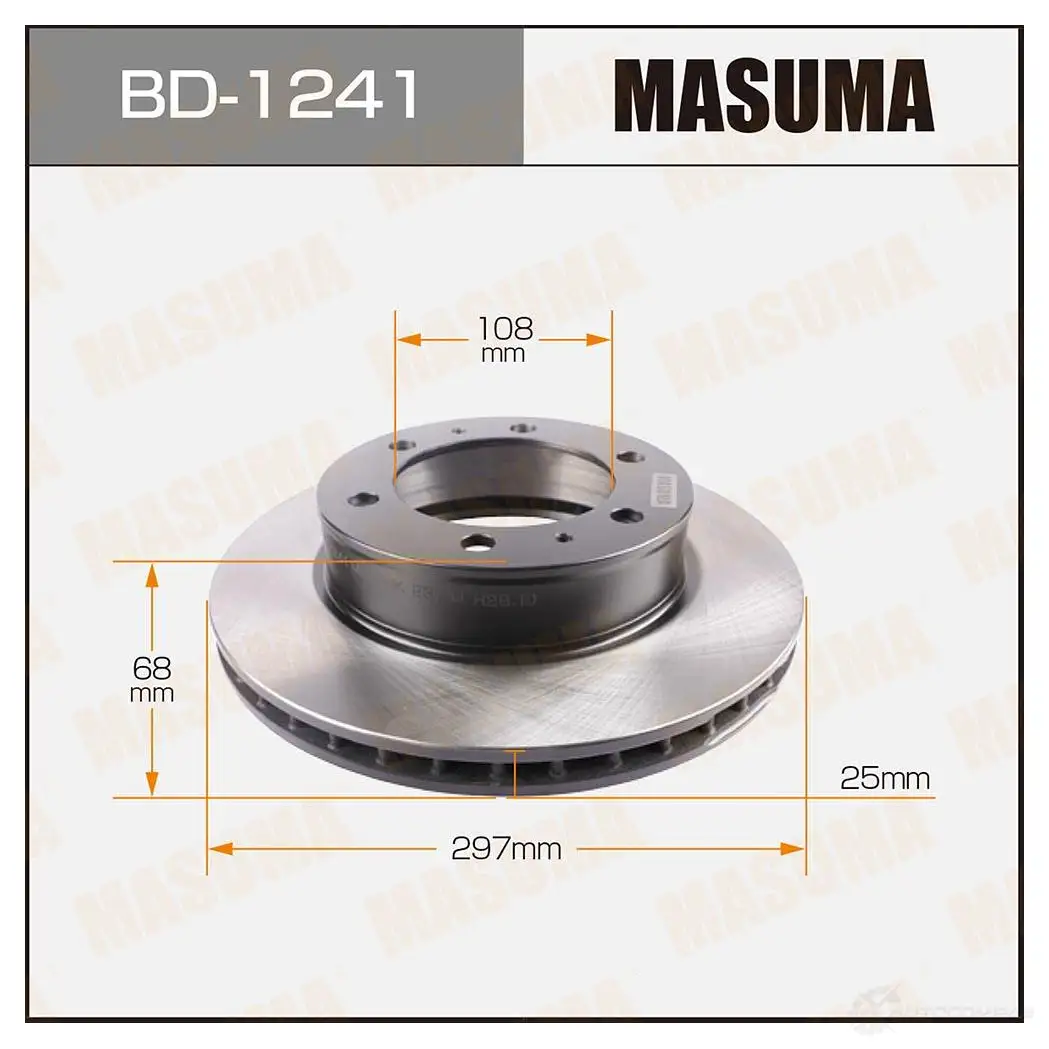 Диск тормозной MASUMA 1422879578 WXDF F BD-1241
