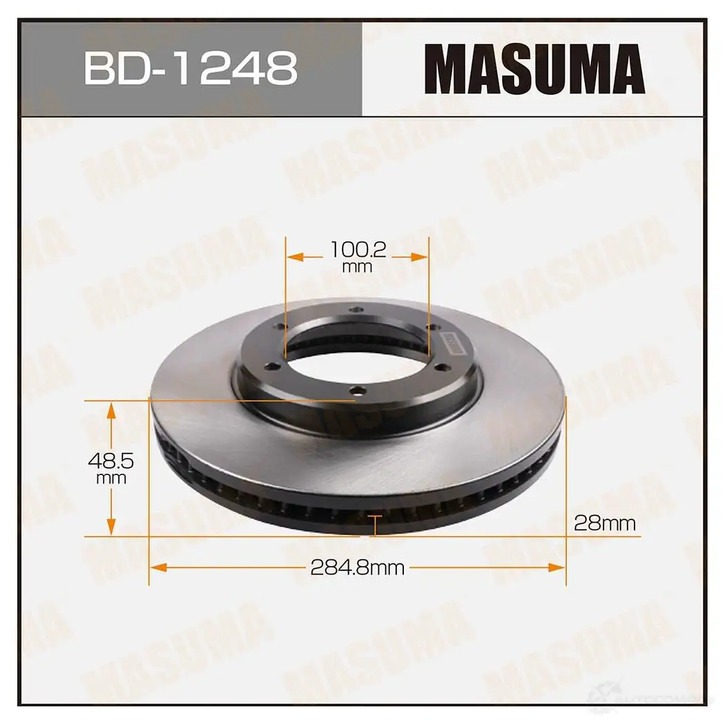Диск тормозной MASUMA BD-1248 1422879546 QE7A O1