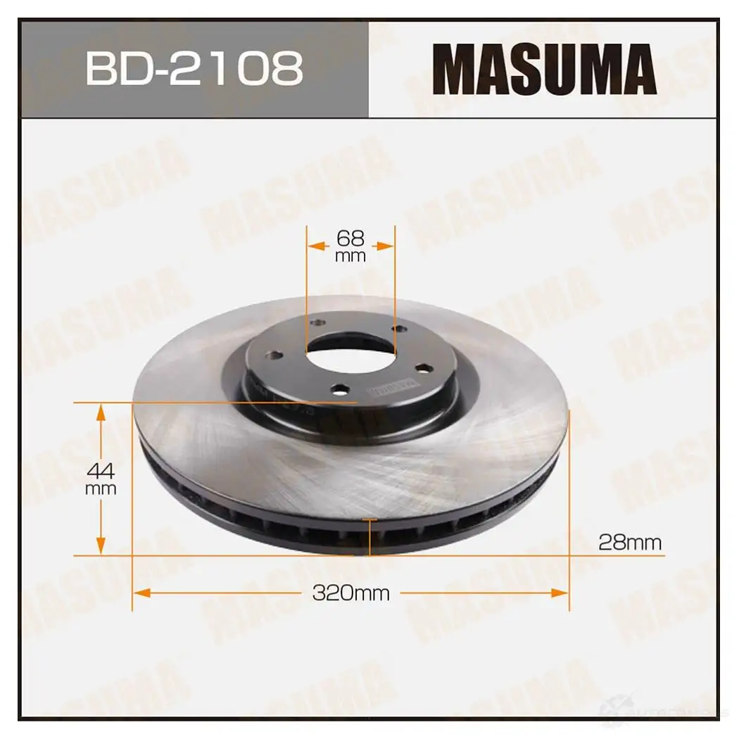 Диск тормозной MASUMA BD-2108 KU VD1S 1420577659 изображение 0