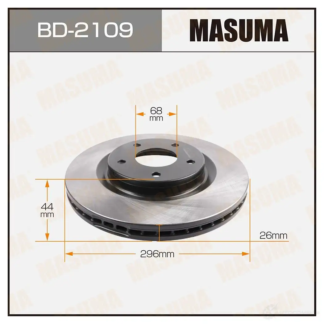 Диск тормозной MASUMA BD-2109 1UP9 4X 1420577657 изображение 0