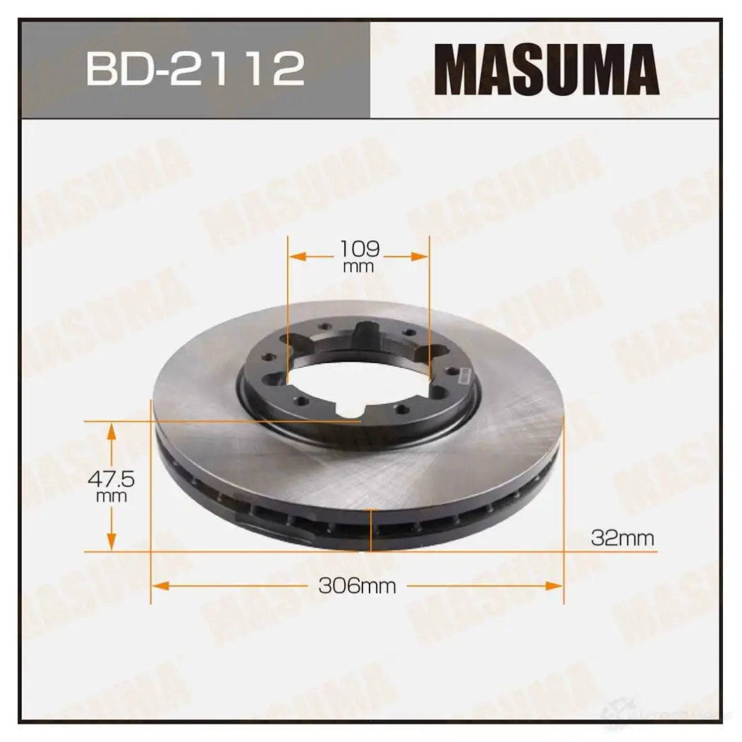 Диск тормозной MASUMA 1422879531 BD-2112 PKM G8