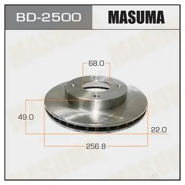 Диск тормозной MASUMA 1420577663 ST55U 4V BD-2500 изображение 0