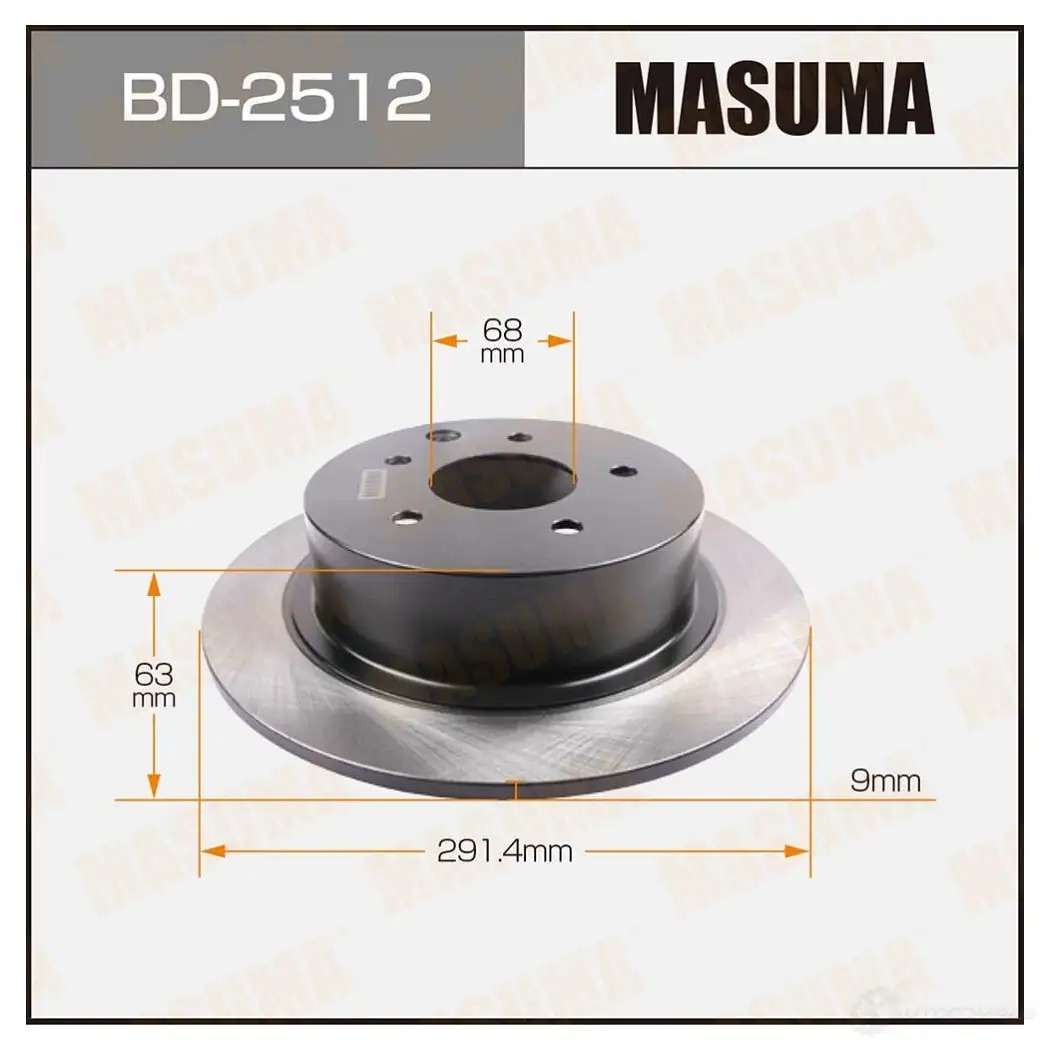 Диск тормозной MASUMA 7YE E8Y BD-2512 1422879529