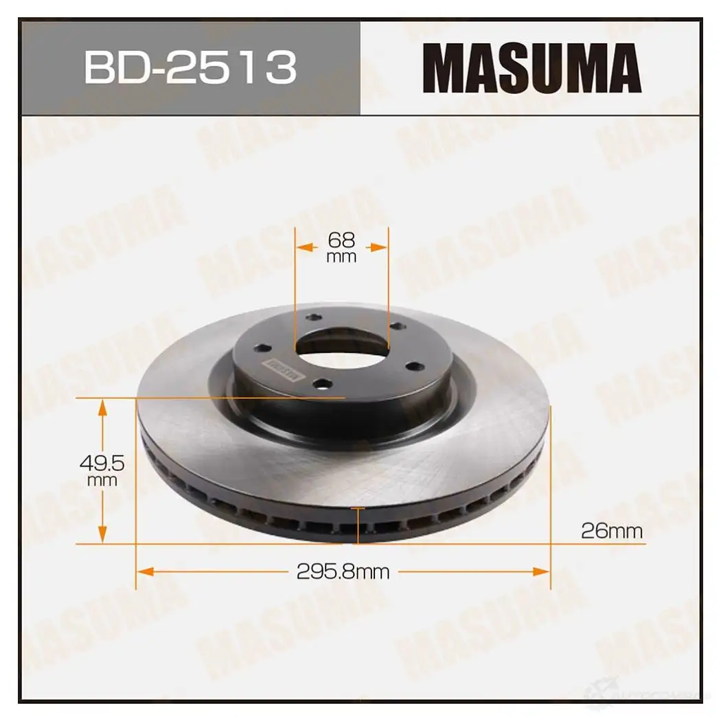 Диск тормозной MASUMA 1422879528 ER6X Y BD-2513 изображение 0