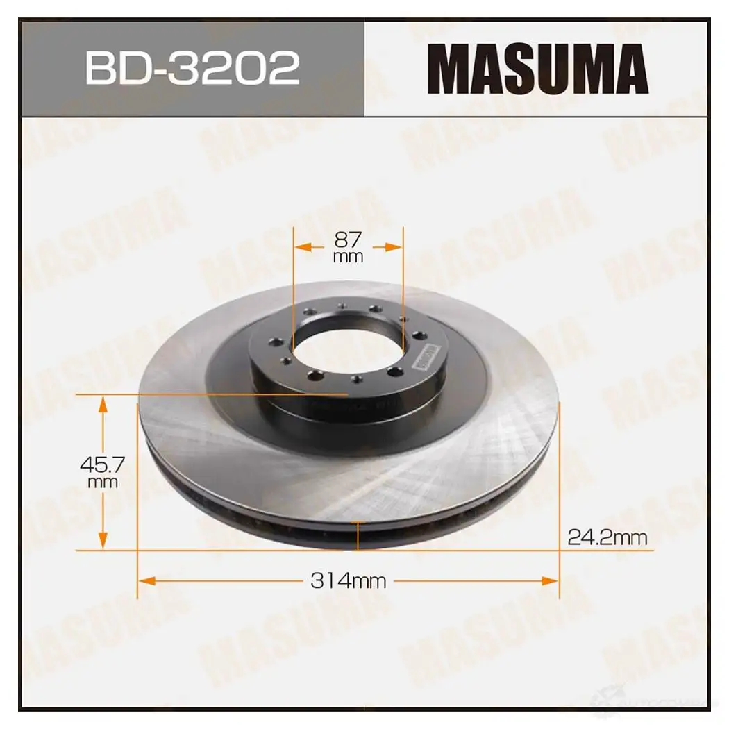 Диск тормозной MASUMA 1420577678 BD-3202 ZUGN J