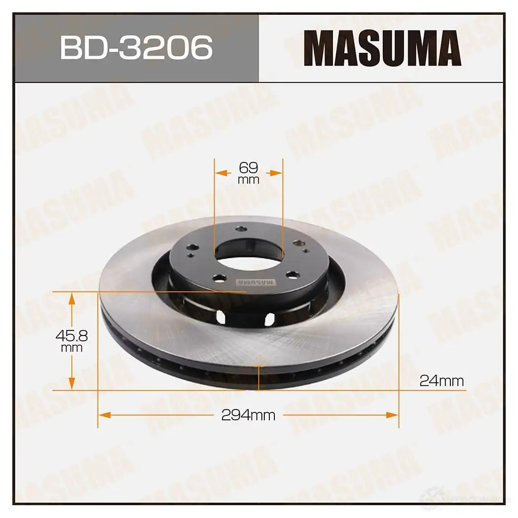 Диск тормозной MASUMA 1420577675 8VKQ M BD-3206