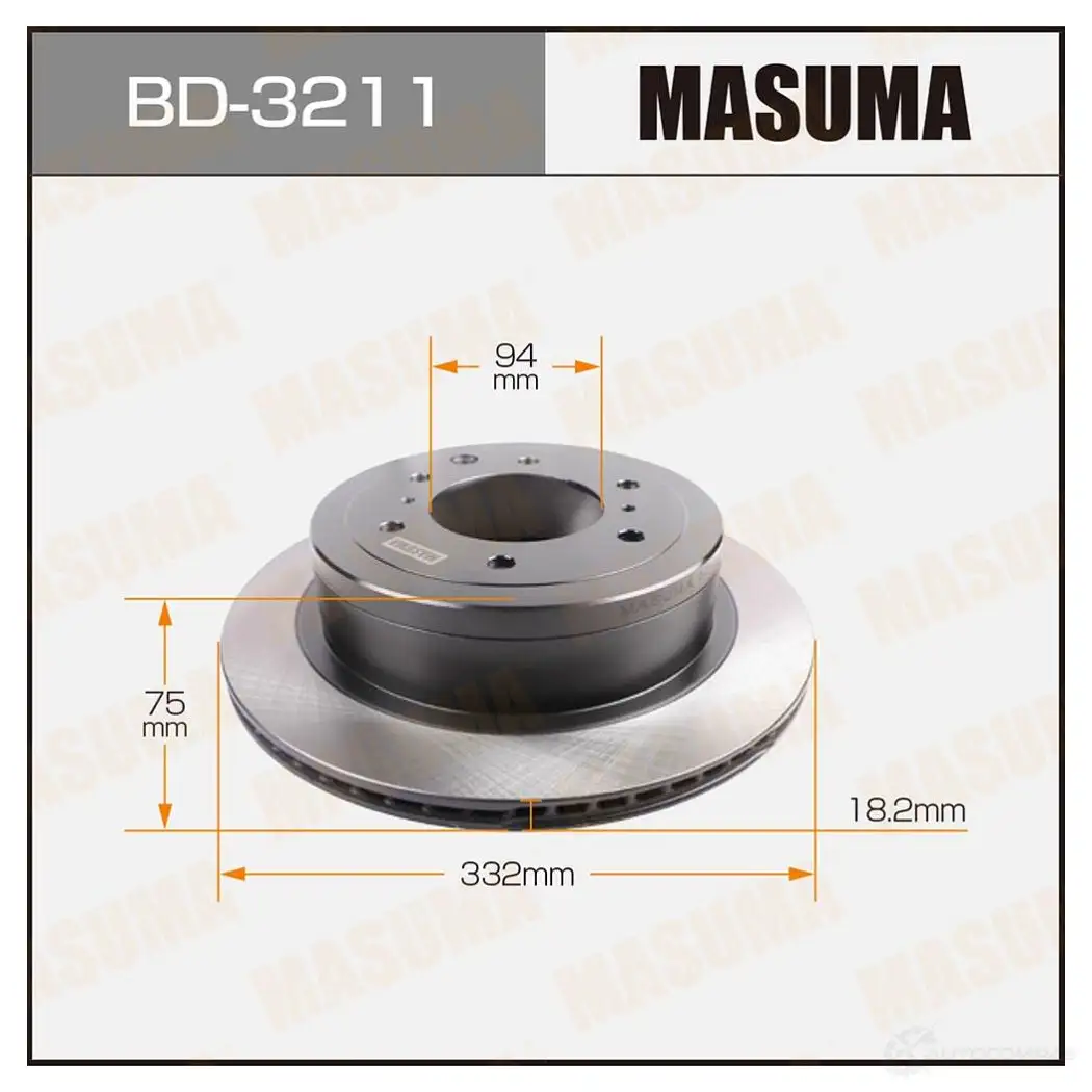 Диск тормозной MASUMA Z6NA FNZ 1422879554 BD-3211