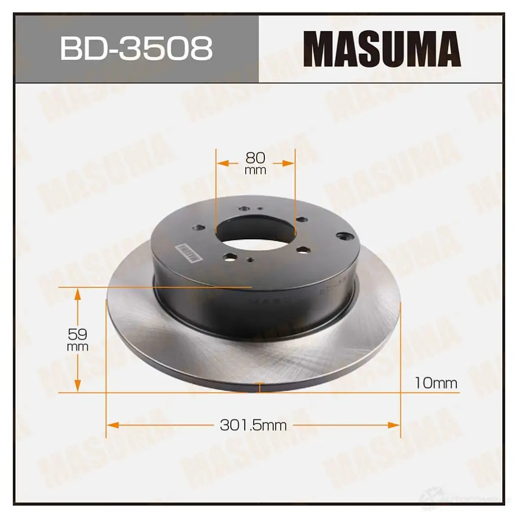 Диск тормозной MASUMA 1422879523 HO N86X BD-3508