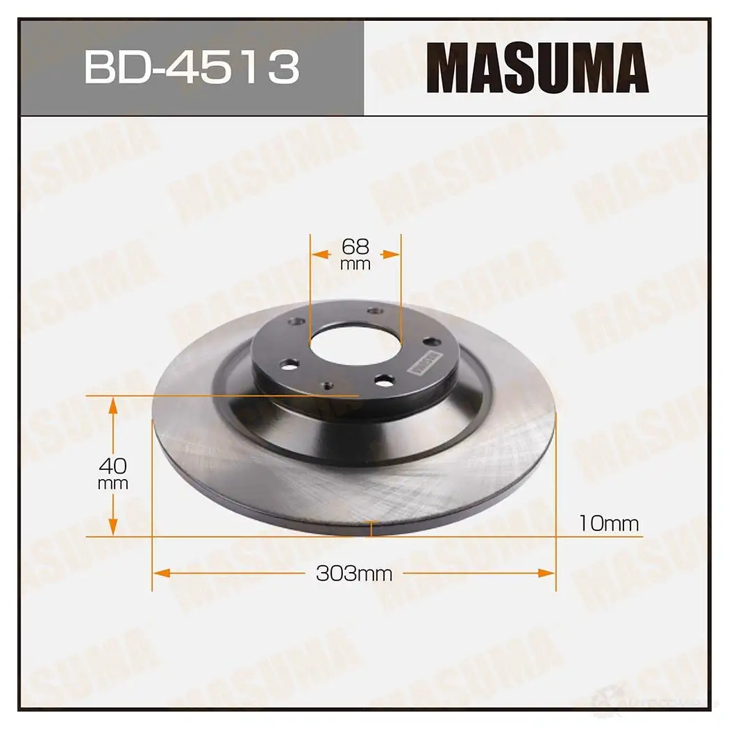 Диск тормозной MASUMA VWU PZP 1422879494 BD-4513
