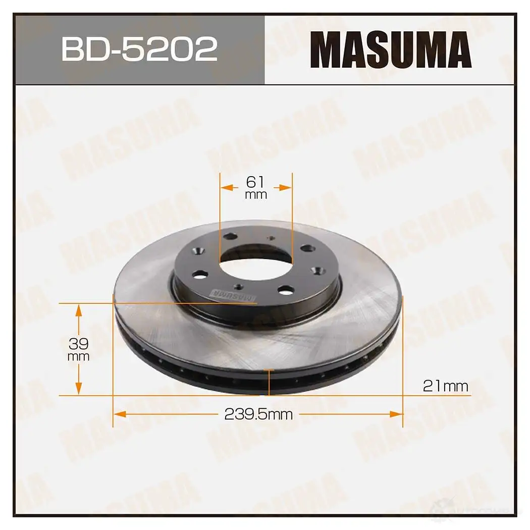 Диск тормозной MASUMA BD-5202 1420577667 STH8 YT1