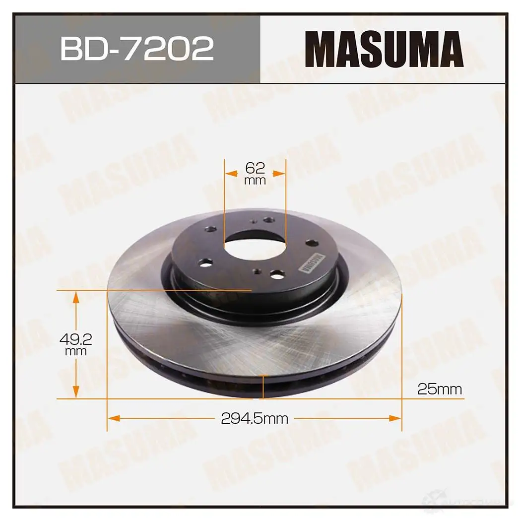 Диск тормозной MASUMA S15 OL27 1420577684 BD-7202 изображение 0