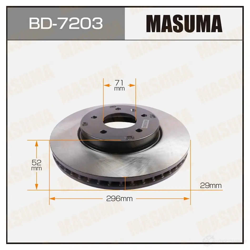 Диск тормозной MASUMA 3CA P4L 1422879537 BD-7203