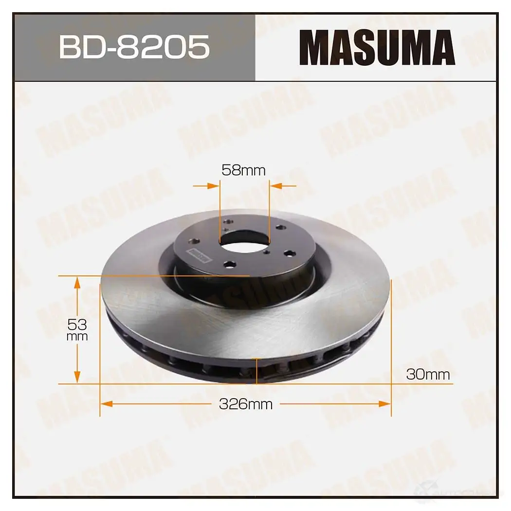 Диск тормозной MASUMA BD-8205 7 DEW5 1422879534 изображение 0