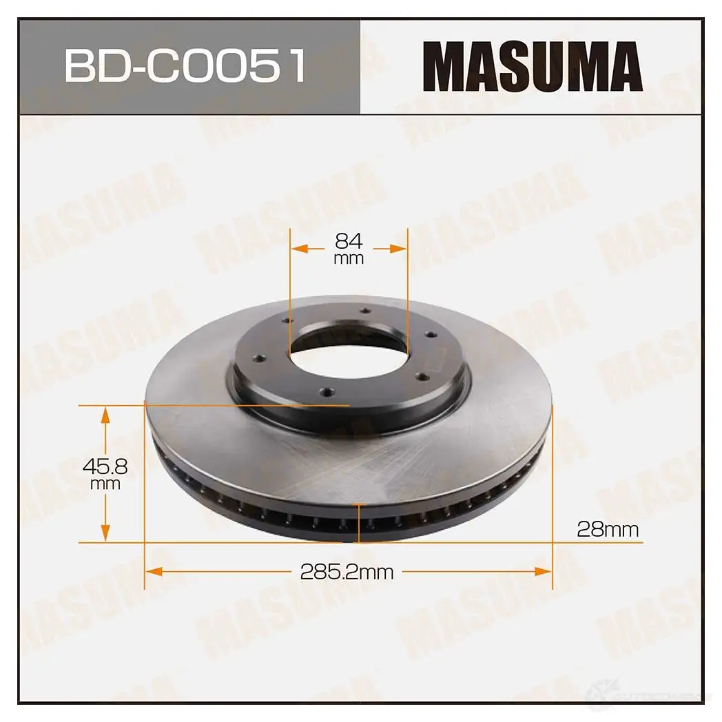 Диск тормозной MASUMA 1422879533 3F QXS BD-C0051
