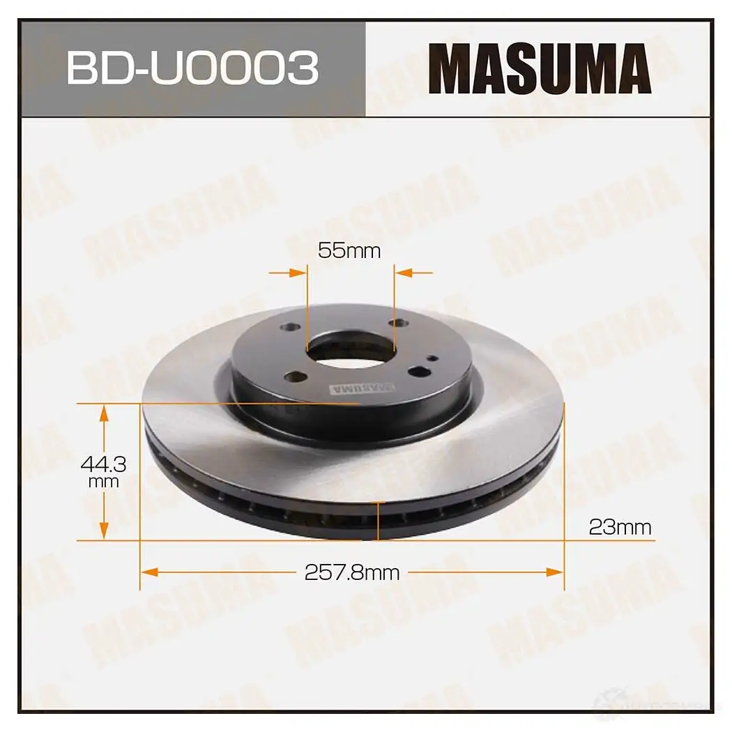 Диск тормозной MASUMA JZXP IO BD-U0003 1422879532