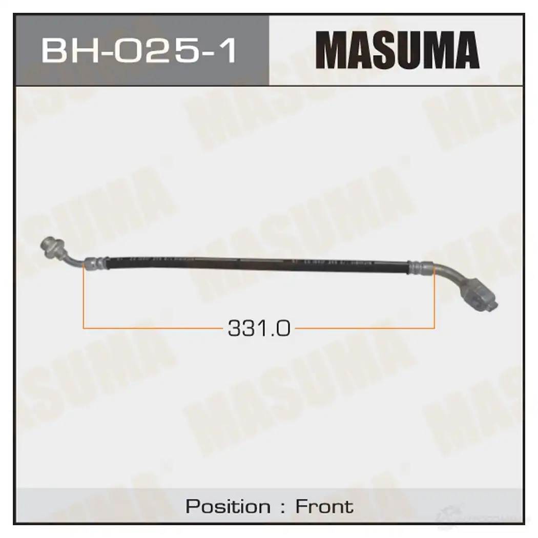 Шланг тормозной MASUMA BH-025-1 6UBSN RU 1422880283 изображение 0
