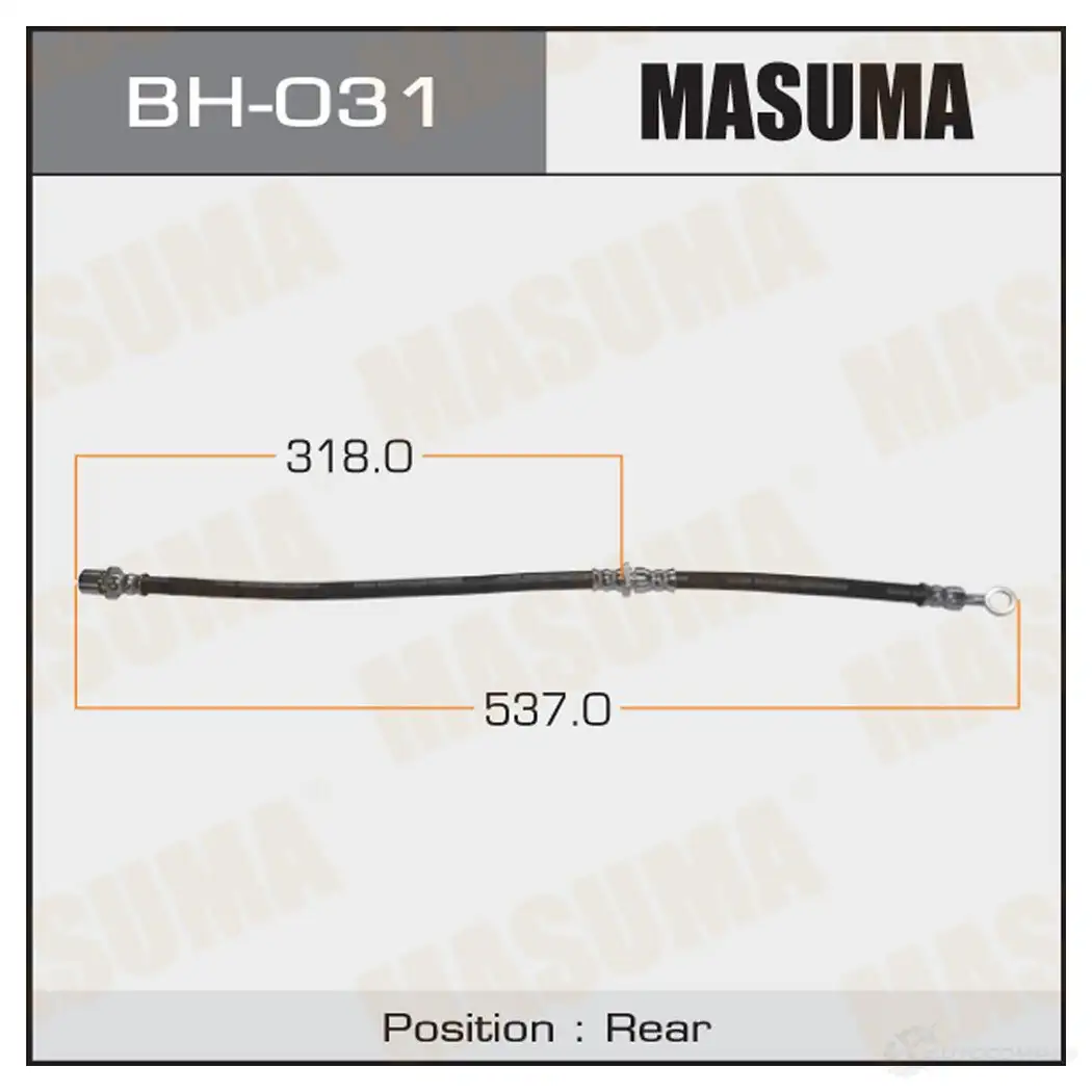Шланг тормозной MASUMA IRO DTLV BH-031 1422880279