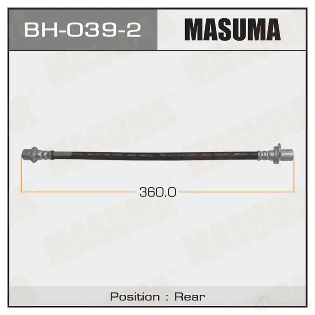 Шланг тормозной MASUMA 7H1 0XVJ BH-039-2 1422880276 изображение 0