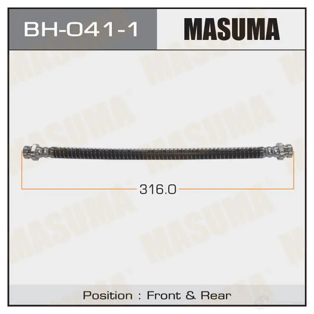 Шланг тормозной MASUMA D DHOAX BH-041-1 1422880479 изображение 0