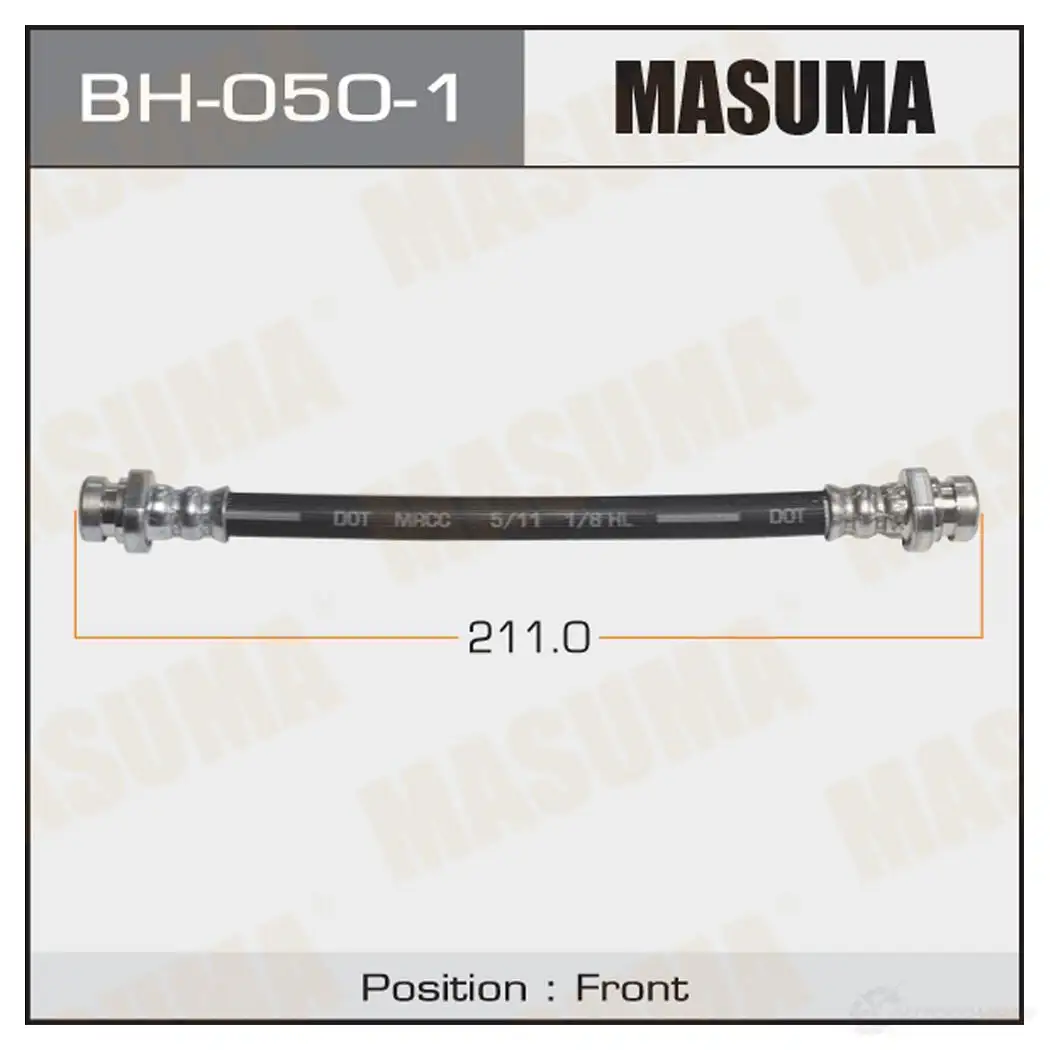 Шланг тормозной MASUMA BH-050-1 9L4R VQ 1422880309 изображение 0