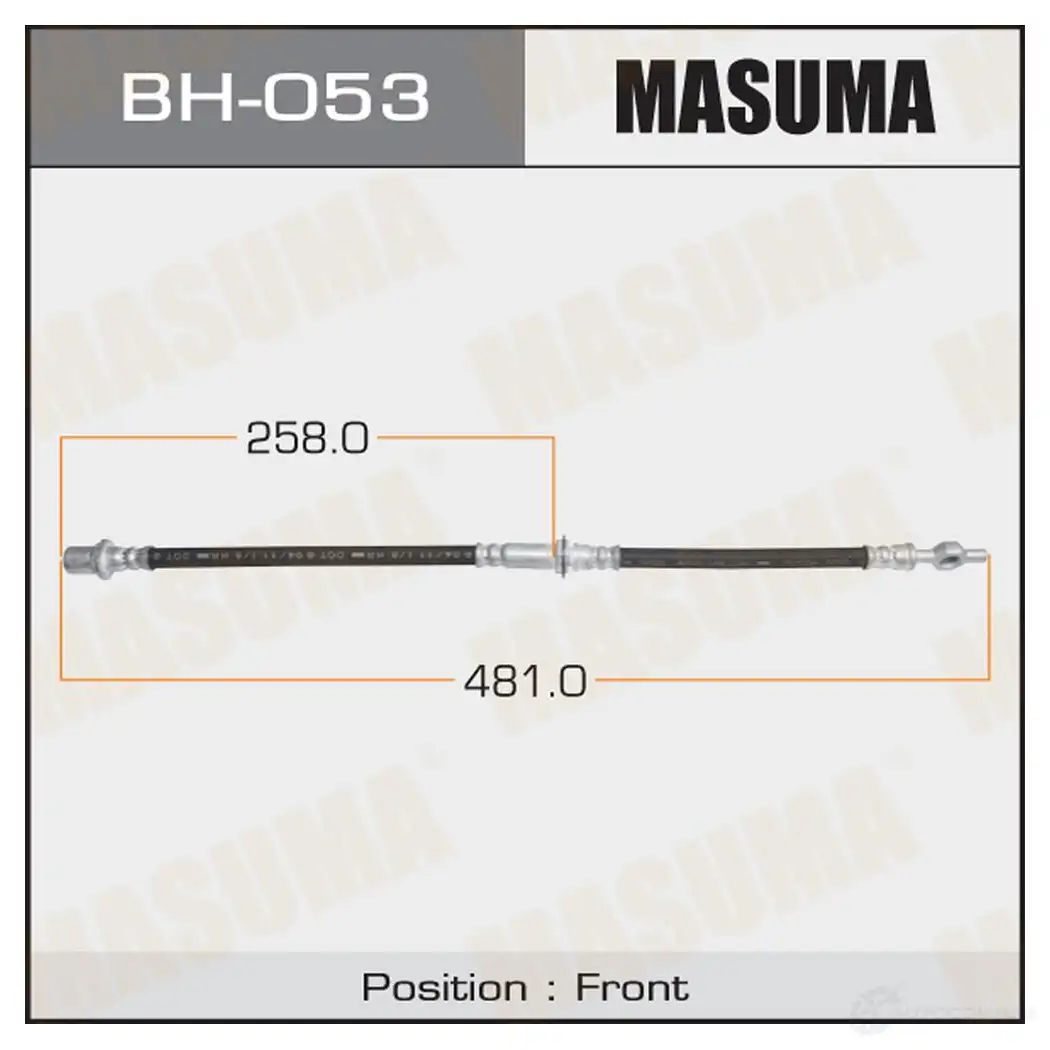 Шланг тормозной MASUMA 1422880476 BH-053 GEU EQ