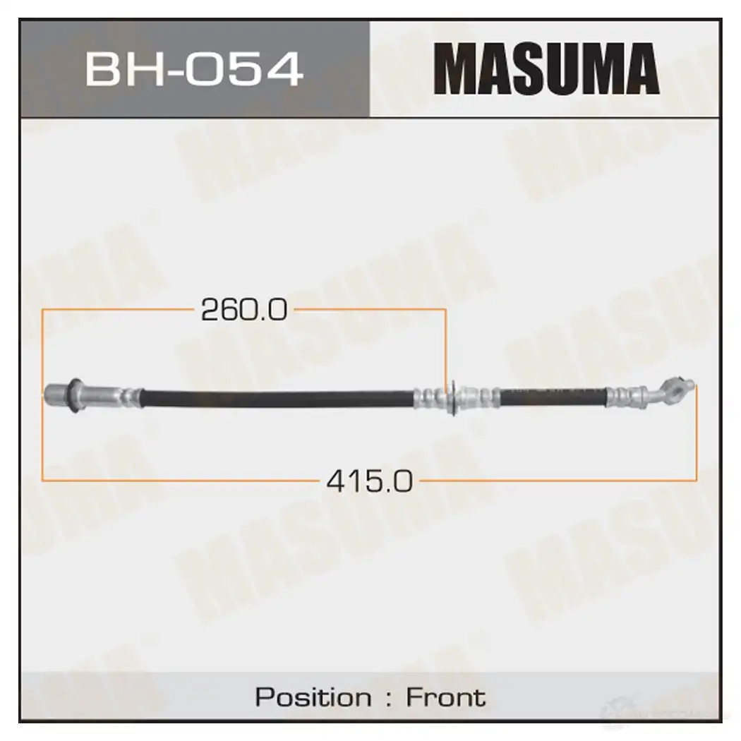Шланг тормозной MASUMA 9QX ZFG 1422880306 BH-054 изображение 0