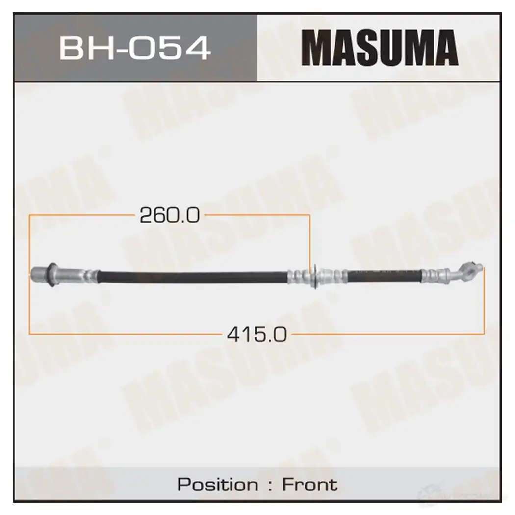 Шланг тормозной MASUMA 9QX ZFG 1422880306 BH-054