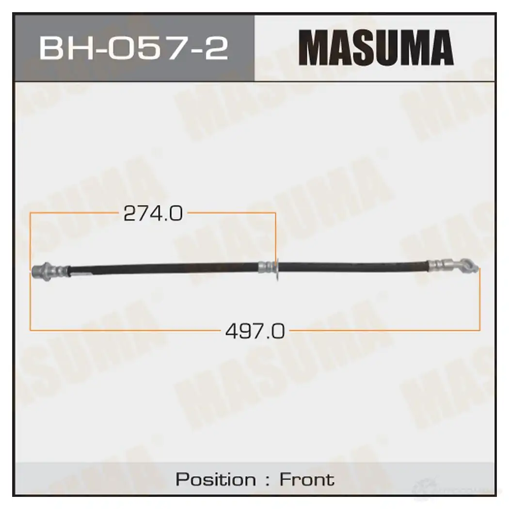 Шланг тормозной MASUMA R9I BFOT 1422880302 BH-057-2 изображение 0