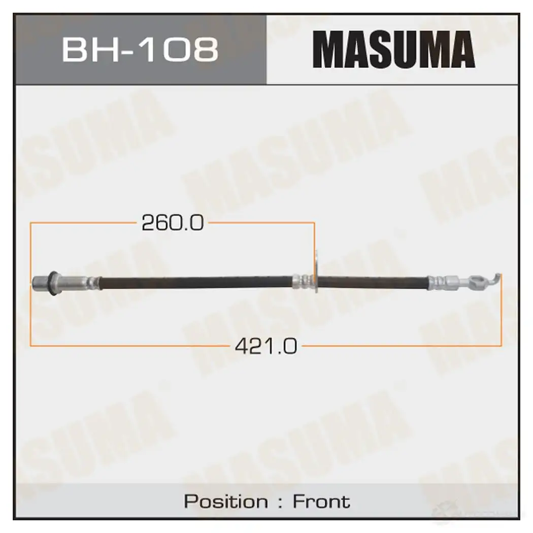 Шланг тормозной MASUMA 1422880317 BH-108 ETRW K