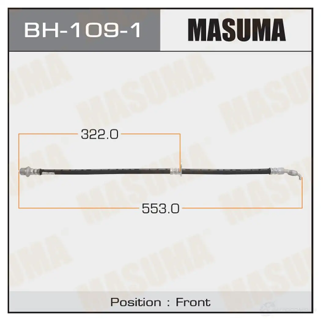 Шланг тормозной MASUMA BH-109-1 1422880315 S2 IQ3TH изображение 0