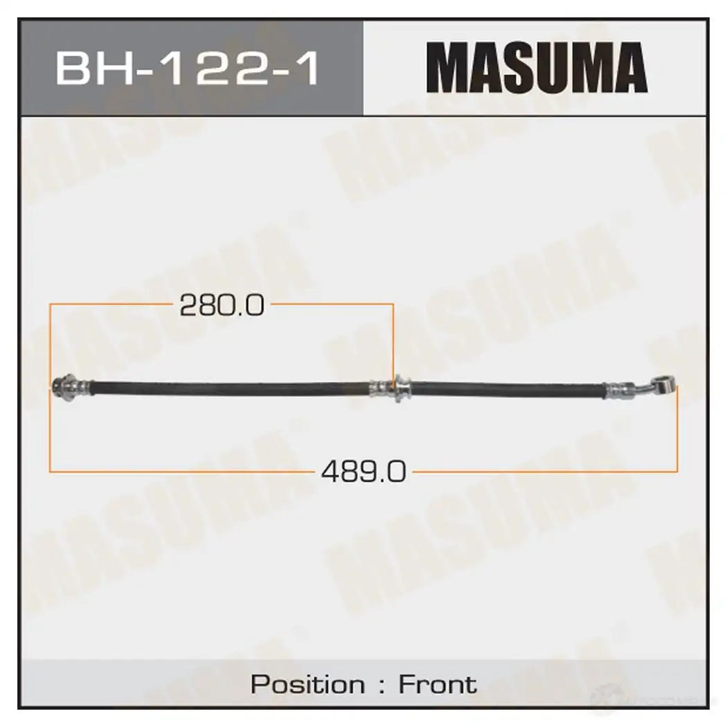 Шланг тормозной MASUMA BH-122-1 ST VL0 1422880418 изображение 0