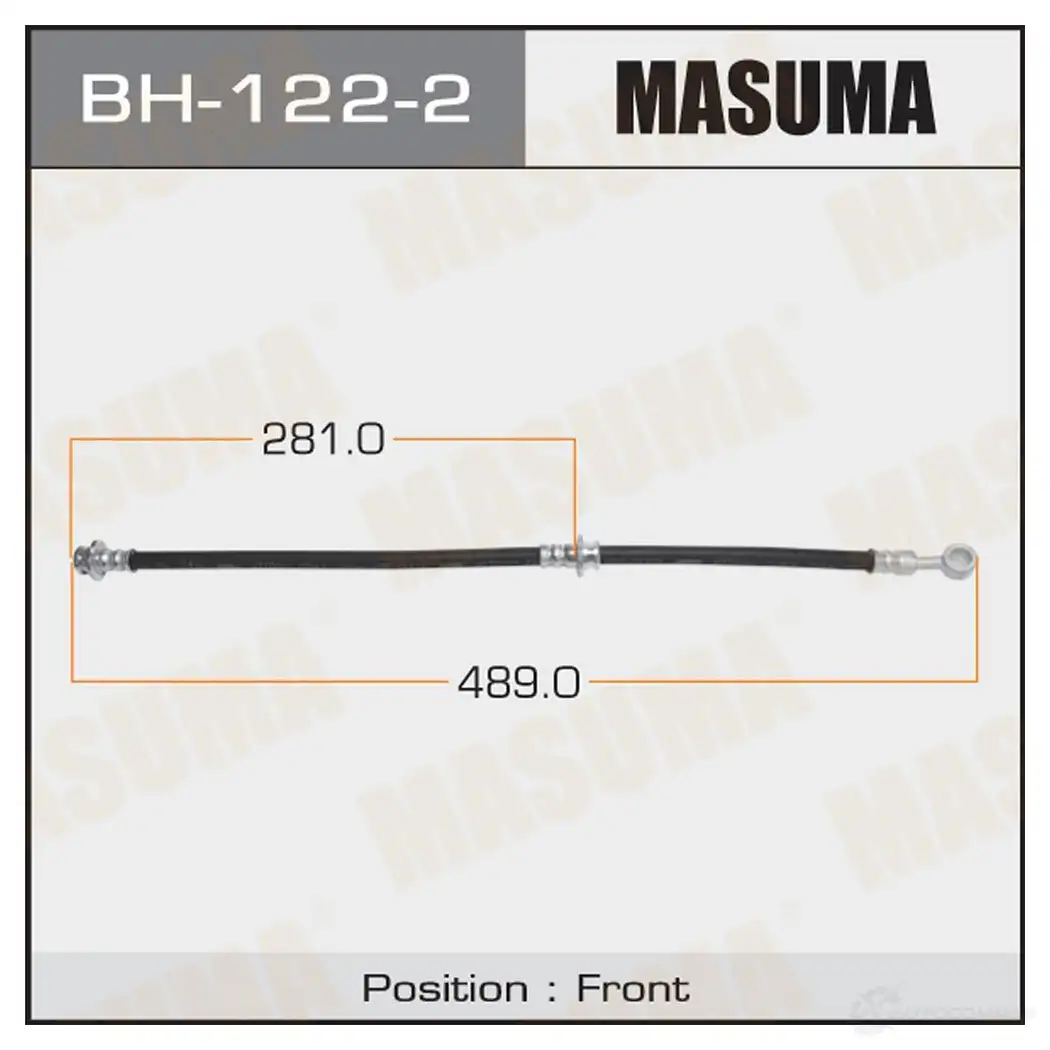 Шланг тормозной MASUMA QPE NKPU BH-122-2 1422880417 изображение 0