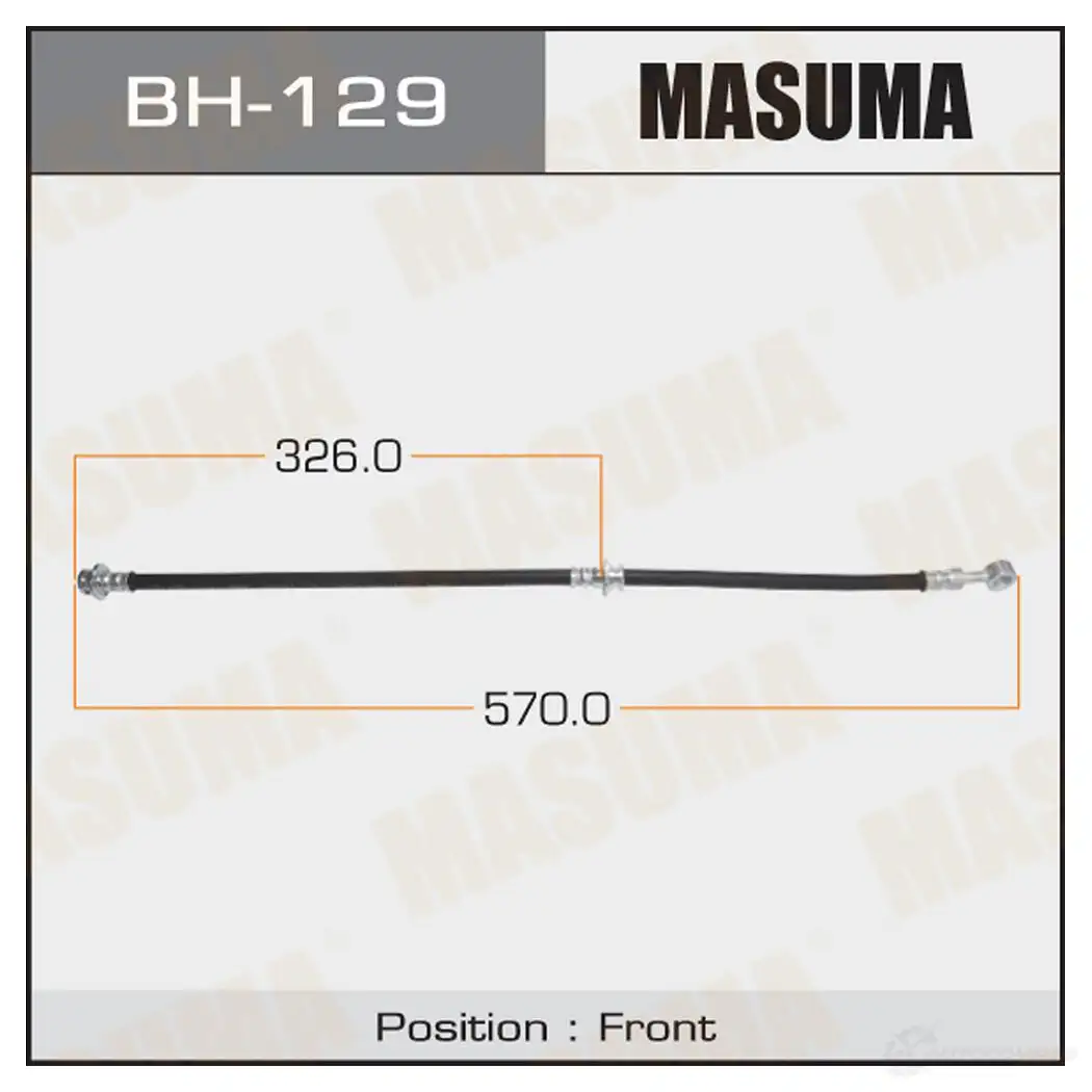 Шланг тормозной MASUMA Q635 N4 1422880411 BH-129 изображение 0