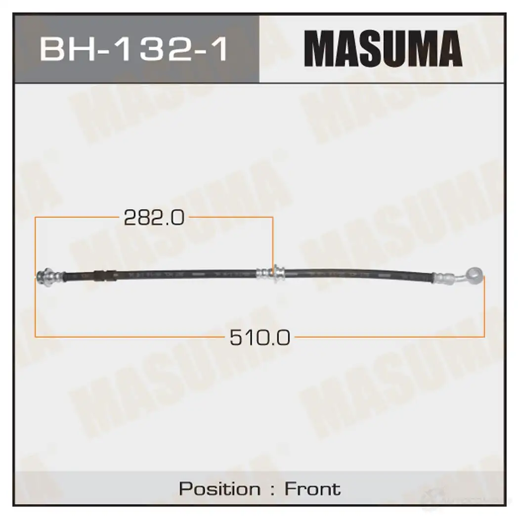Шланг тормозной MASUMA CDT5O8 X BH-132-1 1422880494 изображение 0