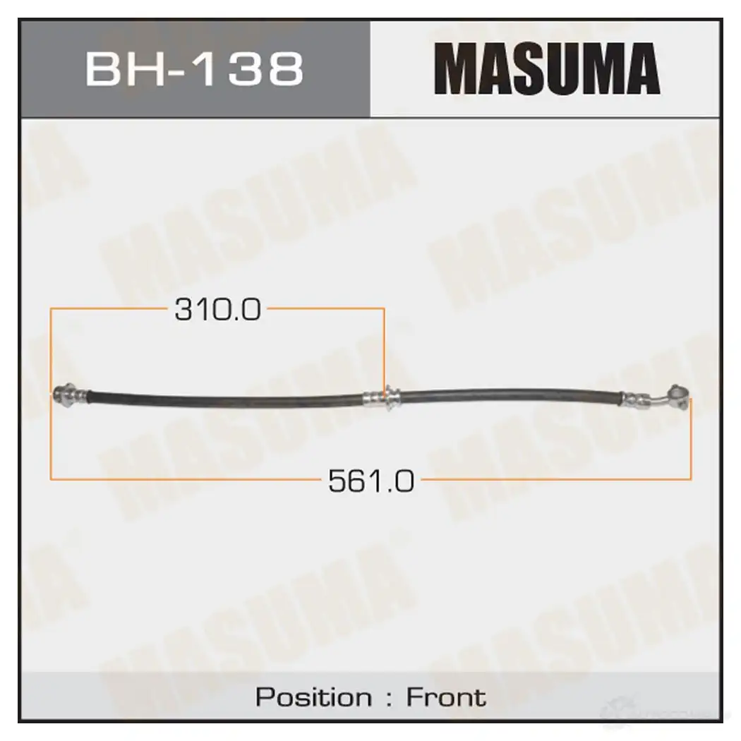 Шланг тормозной MASUMA 3L UXK 1422880347 BH-138 изображение 0