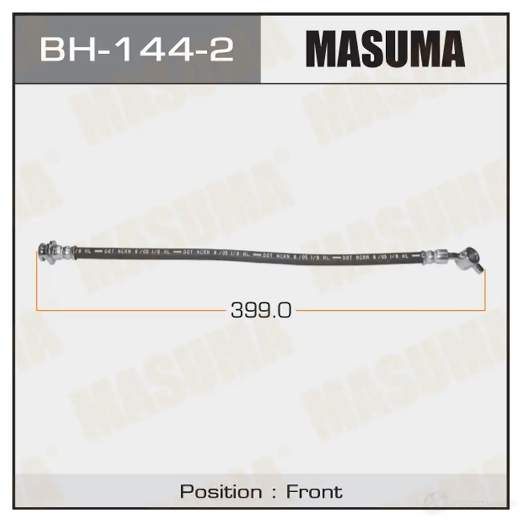 Шланг тормозной MASUMA BH-144-2 XPPG 1 1422880342 изображение 0