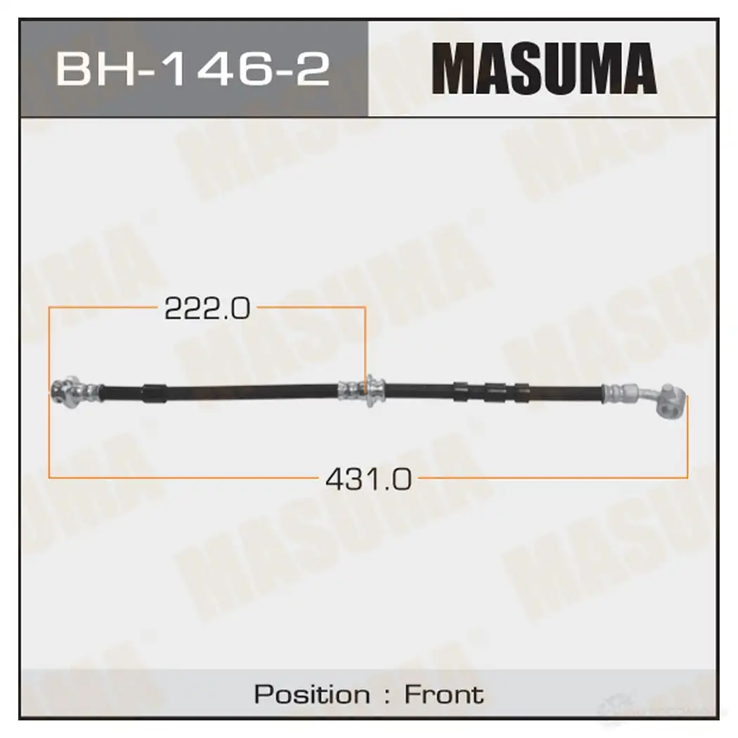 Шланг тормозной MASUMA BH-146-2 CZGL 6TE 1422880339 изображение 0