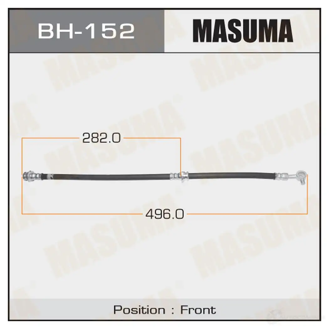 Шланг тормозной MASUMA 1422880370 BH-152 0 KGMR изображение 0