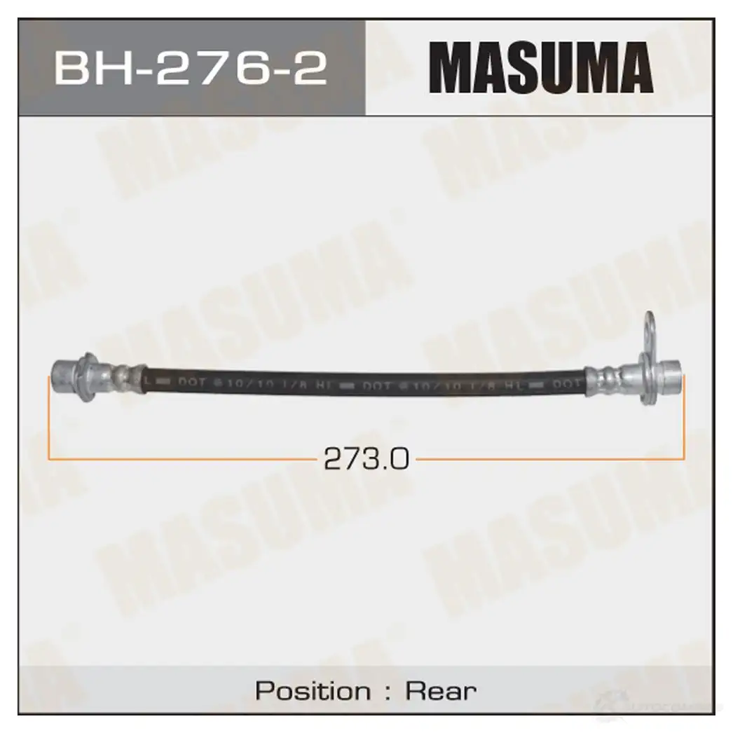 Шланг тормозной MASUMA BH-276-2 1422880611 O EB63A7 изображение 0