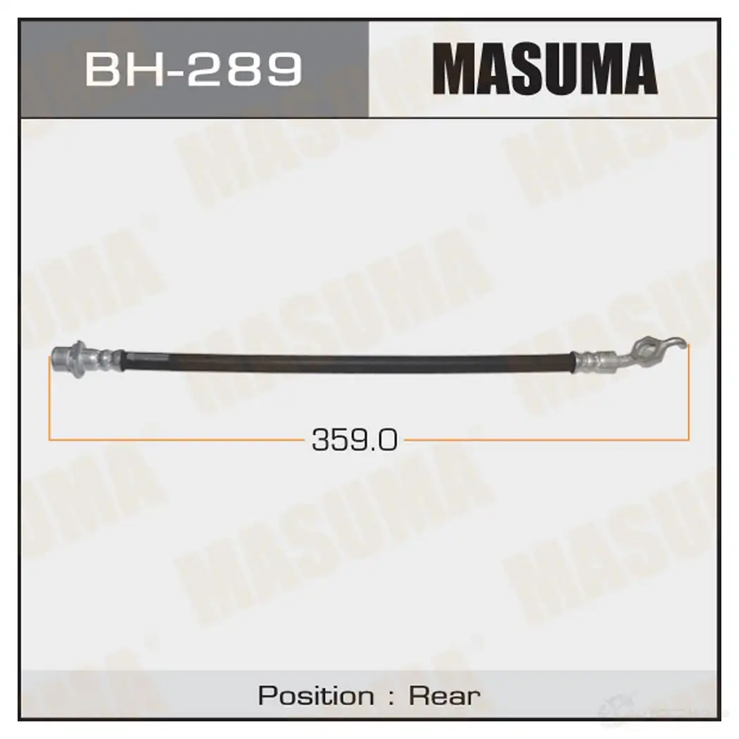 Шланг тормозной MASUMA BH-289 QE6M 4T 1422880608 изображение 0
