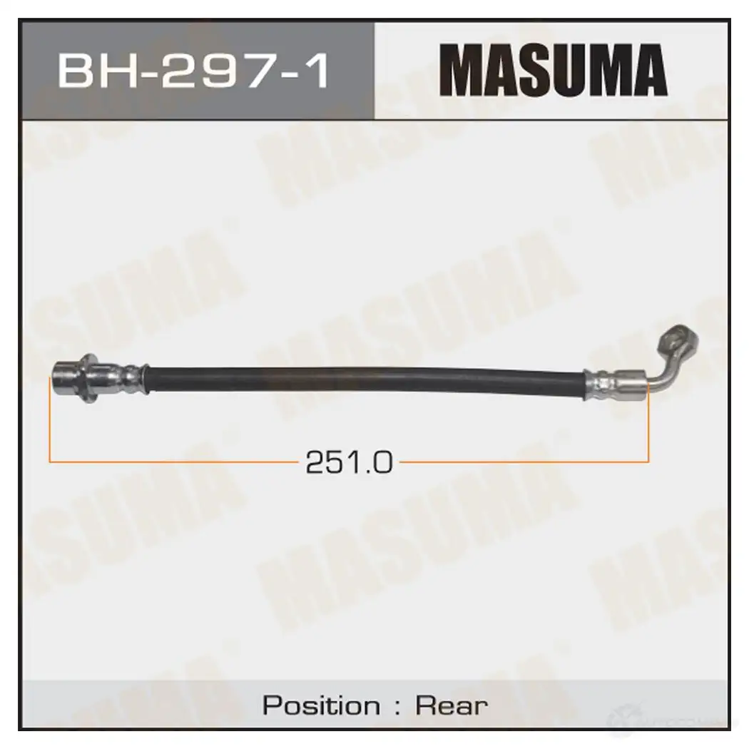 Шланг тормозной MASUMA 1422880131 BH-297-1 0B9P B изображение 0