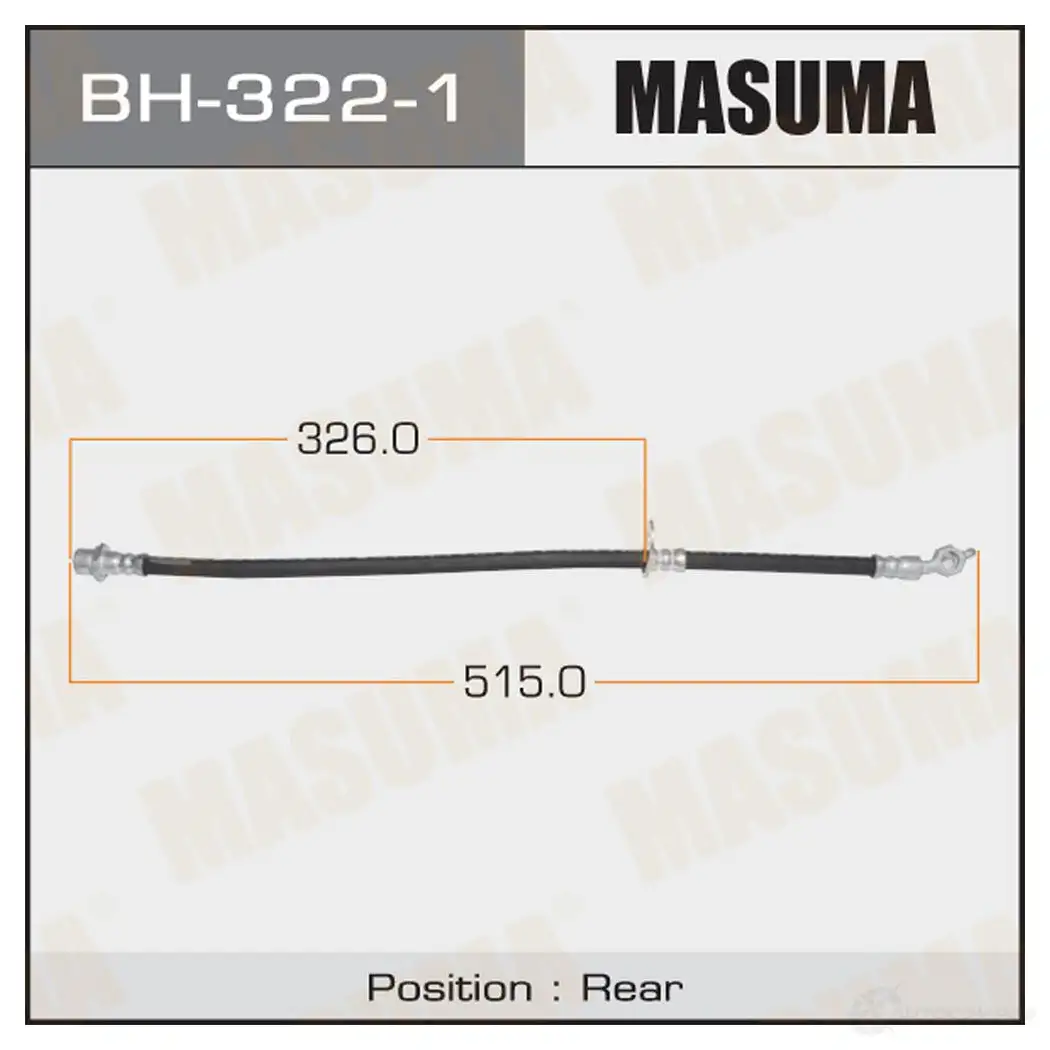 Шланг тормозной MASUMA BH-322-1 MB GV78S 1422880599 изображение 0