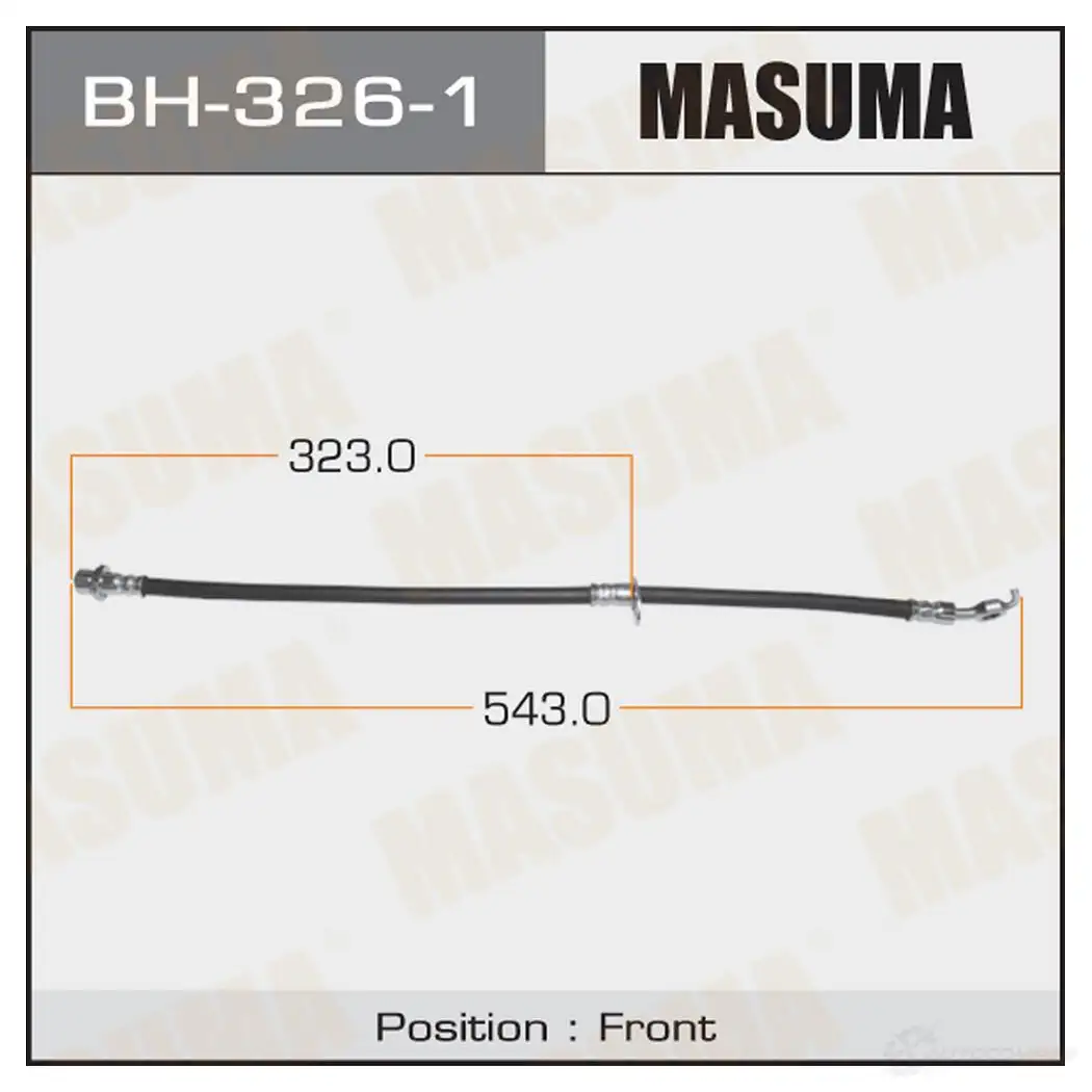 Шланг тормозной MASUMA 1422880595 BH-326-1 J6 DWGGB изображение 0
