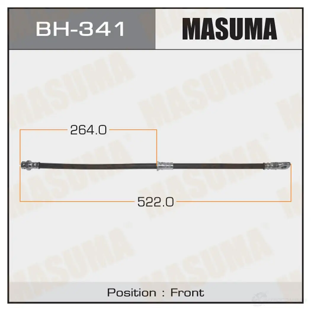 Шланг тормозной MASUMA I 8D1V3 1422880196 BH-341 изображение 0